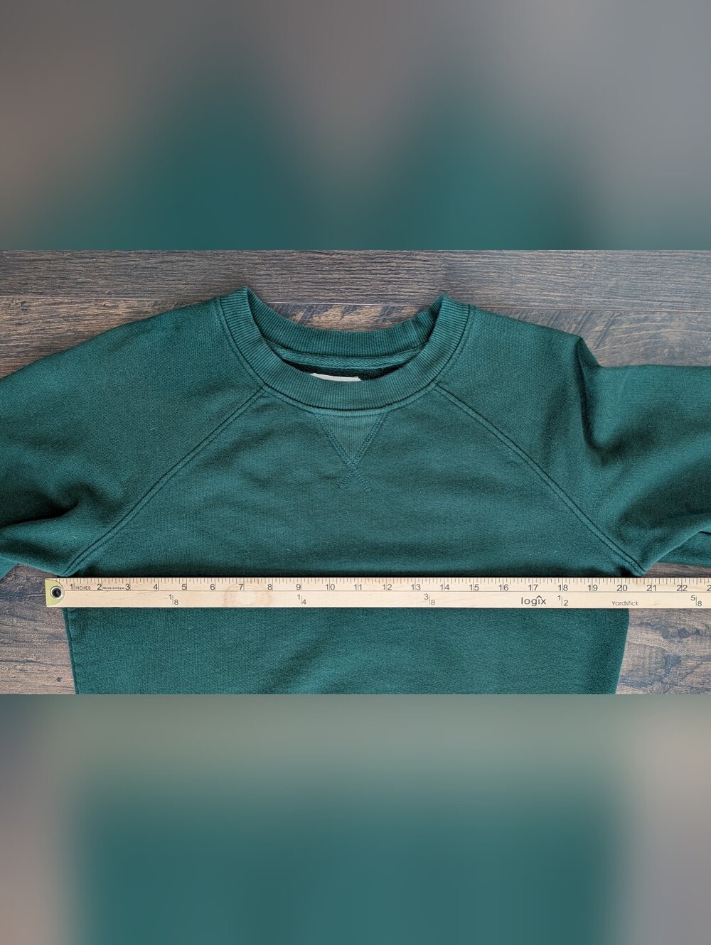 Pact Organic Cotton Crewneck Sweatshirt Forest Green Size Medium - Picture 8 of 9